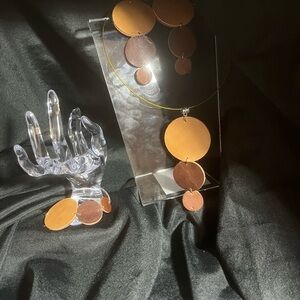 Elegant Gold and Brown Necklace Set